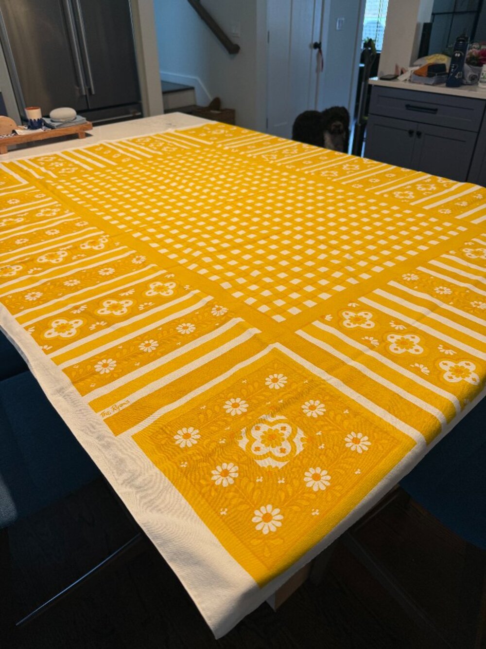 'Ryans' Vintage 1950s Retro Tablecloth